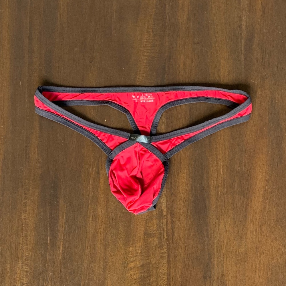 Nylon/Spandex Contrast Trim Thong